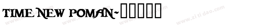 time new poman字体转换